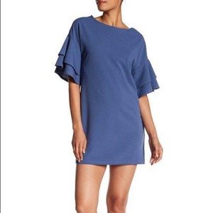 NWT Vanity Room Tiered Sleeve Crepe Dress